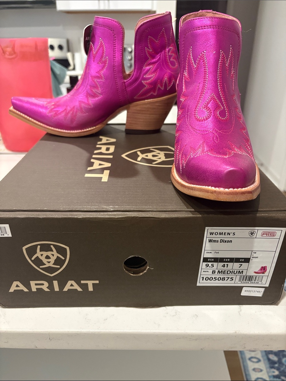 Ariat Women's Dixon Ankle Western Bootie in Raspberry, 9.5